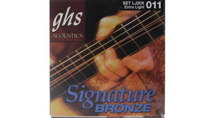 GHS LJ20X - американский комплект металлических струн 11-50 с ярким звуком для акустической гитары