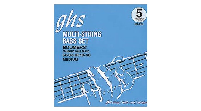 GHS 5M-DYB - американский комплект струн для 5-стр. электр. бас-гитары