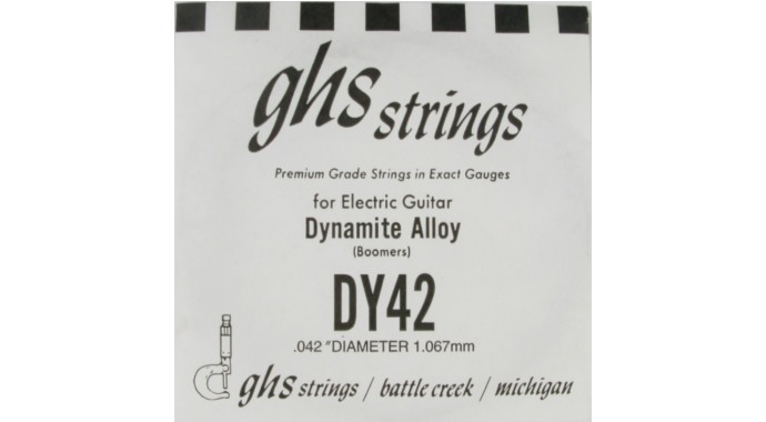 GHS DY42 - американская одиночная стальная 6-я струна в обмотке 