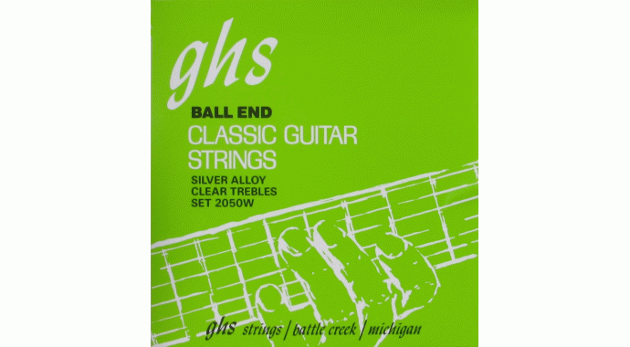 GHS 2050W -  американский комплект нейлоновых струн для классической гитары с шариком на конце