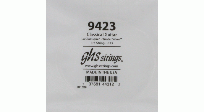 GHS 9423 - американская одиночная нейлоновая 3-я струна в обмотке для классической гитары
