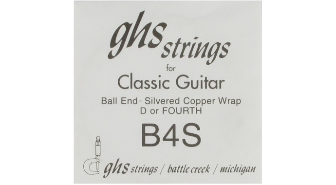 GHS B4S - американская одиночная нейлоновая 4-я струна для классической гитары с шариком на конце