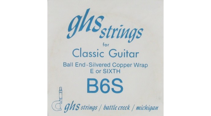 GHS B6S - американская одиночная нейлоновая 6-я струна для классической гитары с шариком на конце