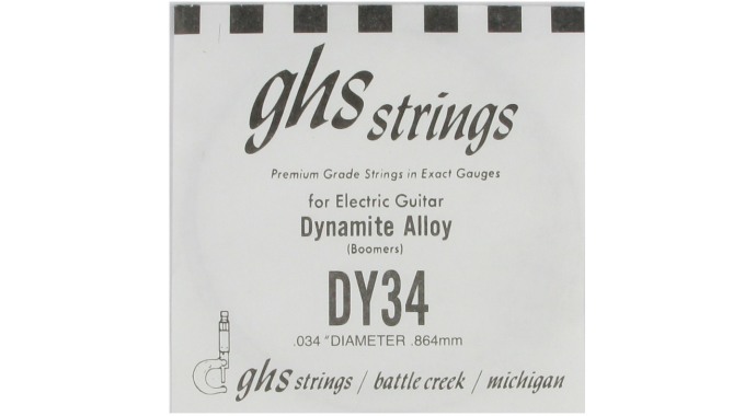 GHS DY34 - американская одиночная мягкая стальная 5-я струна в обмотке 