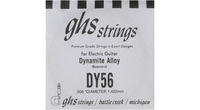 GHS DY56 - американская одиночная очень толстая стальная 6-я струна в обмотке 