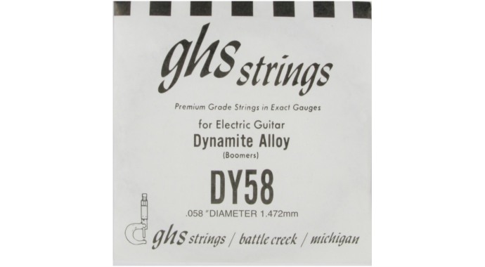 GHS DY58 - американская одиночная стальная 7-я струна в обмотке 