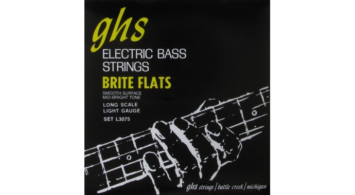 GHS L3075 - американский комплект струн с приплюснутой навивкой для 4-струнной электр. бас-гитары