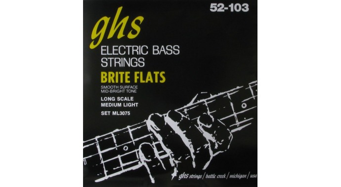 GHS ML3075 - американский комплект струн с приплюснутой навивкой для 4-стр. электр. бас-гитары