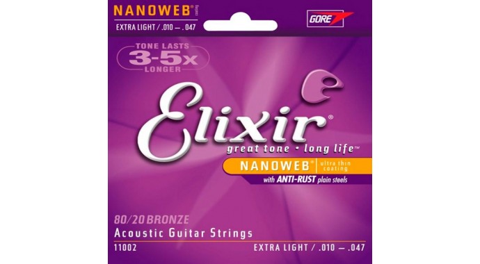 Elixir 11002 Acoustic X/Light 10-47 - комплект струн для акустической гитары 