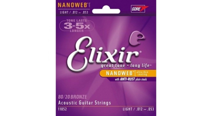 Elixir 11052 Acoustic Light 12-53 - комплект струн для акустической гитары 