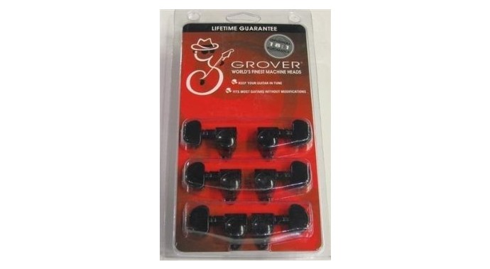 Grover Rotomatic 3 Side Black Chrome 102-18BC - колки для электрогитары 