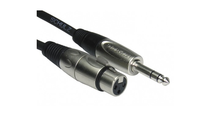 Schulz UAW 3 - 3 м немецкий микрофонный переходной шнур от XLR-гнезда к стереоджеку 6,3 мм