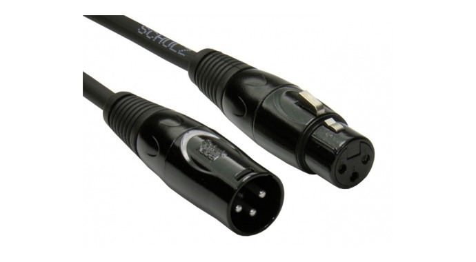 Schulz COD 1 - 1 м немецкий микрофонный шнур с чёрными разъёмами