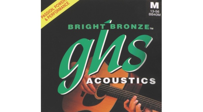 GHS BB40M - американский комплект звонких металлических струн 13-56 для акустической гитары