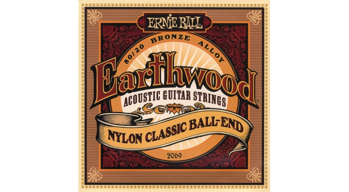 Ernie Ball 2069 Earthwood Nylon Ball End 28-42 - комплект струн для классической гитары 