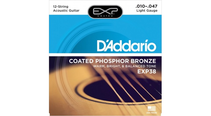 D'Addario EXP38 - комплект струн для 12 струнной акустической гитары 