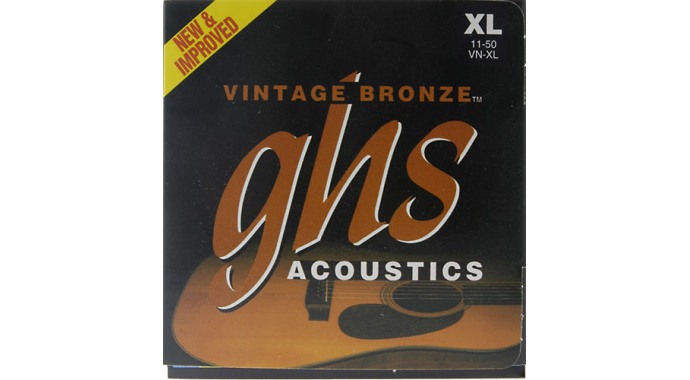 GHS VN-XL - американский комплект металлических струн 11-50 с грудным звуком для акустической гитары