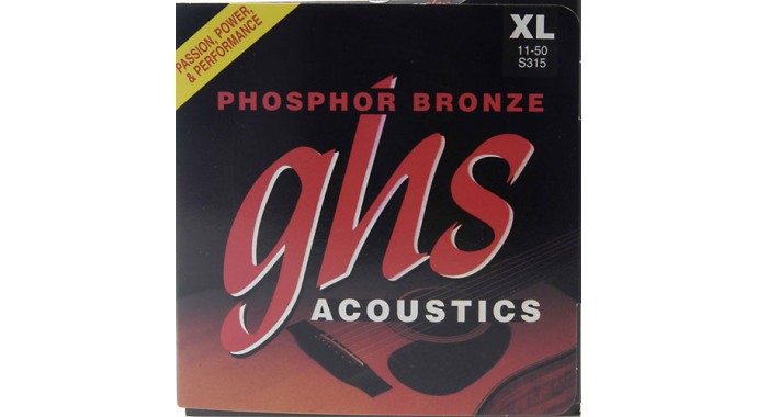 GHS S315 - американский комплект металлических струн 11-50 с ярко-грудным звуком для акустической гитары