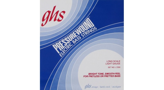 GHS L7200 - американский комплект струн с овальной навивкой для 4-струнной электр. бас-гитары
