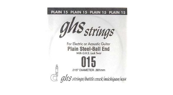 GHS 015 - американская одиночная стальная 2-я струна 